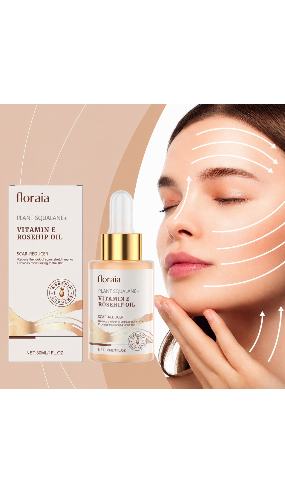Radiant Skin Rosehip Serum with Squalane & Vitamin E