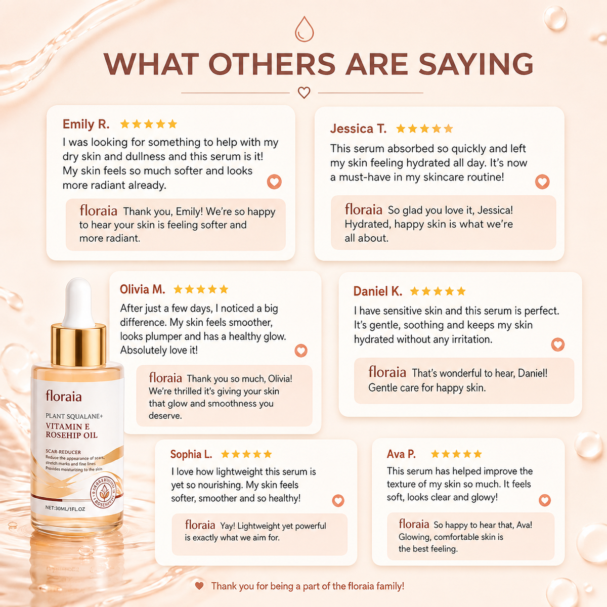 Radiant Skin Rosehip Serum with Squalane & Vitamin E